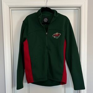 Minnesota WildGreen and Red Zip-Up Jacket